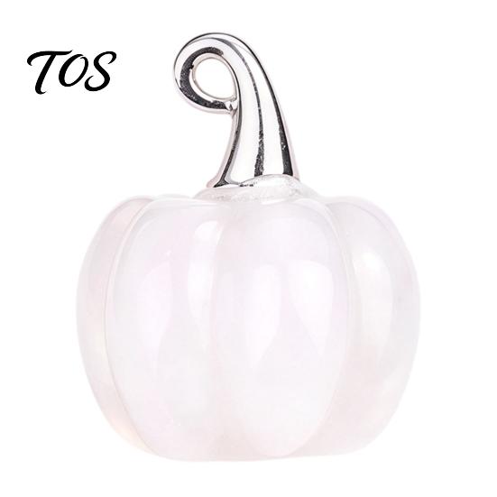 Mini geschnitzte Kürbis-Ornamente Natürlicher Kristall-Anhänger, Stein-Charm mit Mikro-Landschafts-Accessoires Metallhaken, Halloween-Dekoration, Ferienhaus