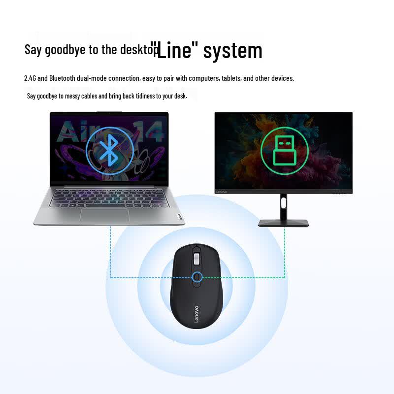 Lenovo M10-Mini Dual-Mode Wireless Bluetooth Mouse