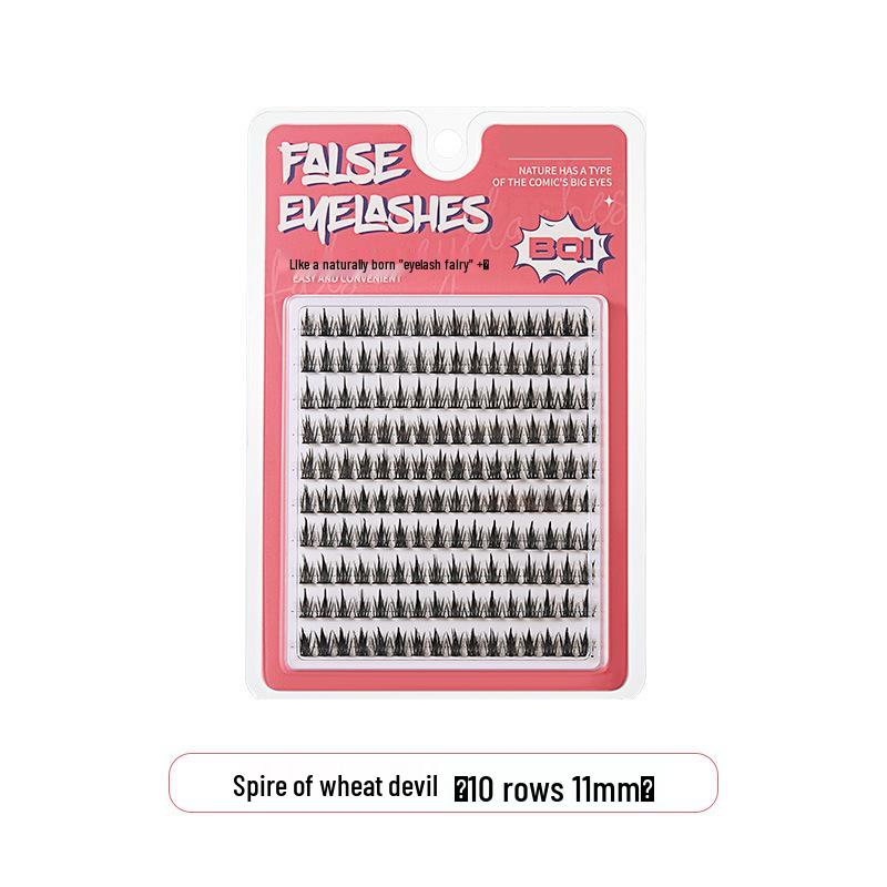 BQI Wheat Ear Natural Realistic Cluster Dense Curled Eyelashes – Large Capacity.