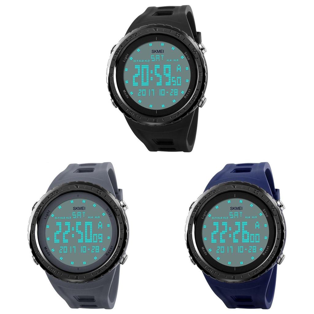 Skmei Men Led Digital Alarm Sport Watch With Premium Quality Silicone Strap And Timeless Design