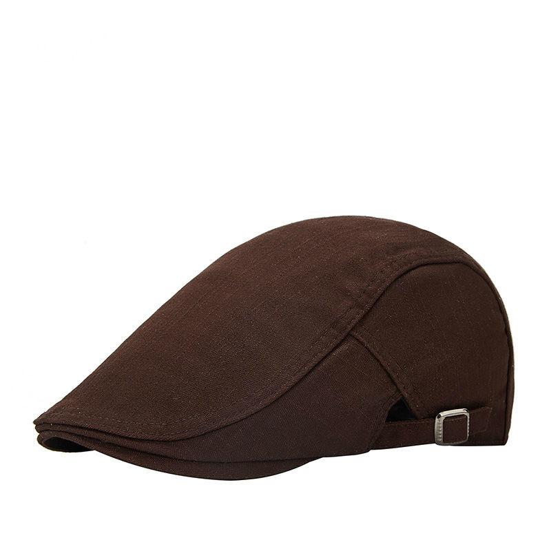 Men's British Ivy Cap Fashion Big Head Men Spring and Summer Leisure Beret Male Solid Cotton Newsboy Hat 55-60cm
