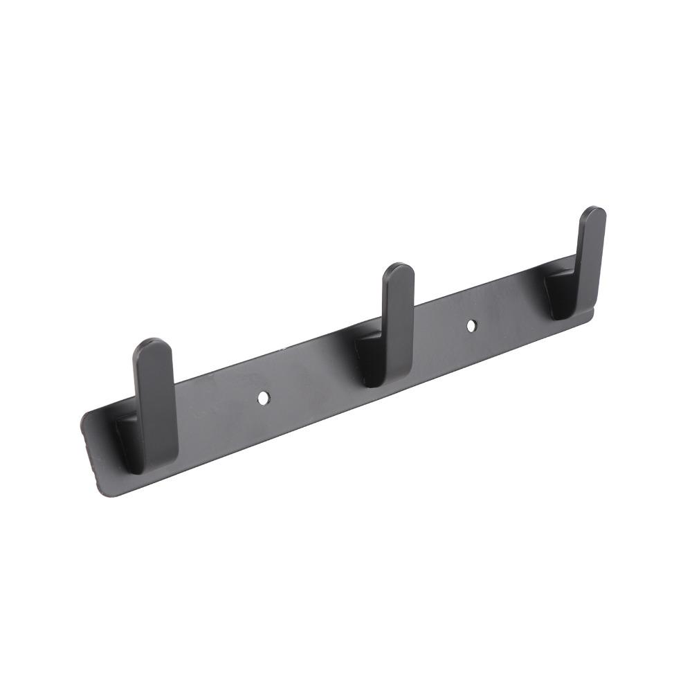 Aluminum Alloy Towel Hook Durable Wall Hook Rack Modern Row Hook  Space-Saving