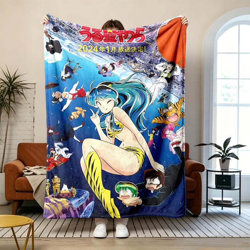 Urusei Yatsura Soft and comfortable flannel Suitable for sofas living rooms outdoor camping travel and also makes a great anniversary gift