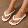 Fashion Summer New Flat Sandals Women Fashion Round Head Clip Toe Soft Sole Anti-slip Wear-resistant Lightweight Flip-flops
