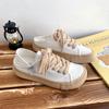 Kawaii Damen Sneaker Weiß Tennis Damenschuhe Canvas Slipper Damen Reihenschuhe Plateau Flats Lässige Damen Vulkanisierte Schuhe