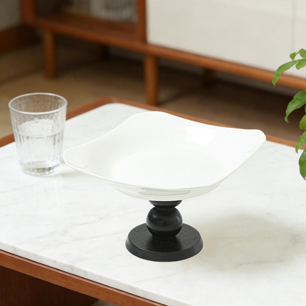 Pedestal Bowl Dessert Platter Tray Stable Basket Stand Serving Tray for Dining Room Party Entryway Picnic Sundries