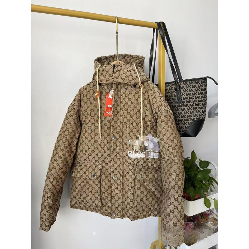 Herren Karo Dicke Winter Daunenjacke mit Stehkragen