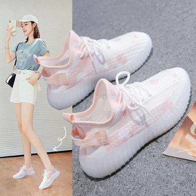 Moda Verão Novo All-match Respirável Lazer Esportes Voo Tecido Sapatos Femininos Personalizados Moda Feminina Sapatos Casuais Avançados