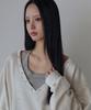 5OML Studded V-Neck Sweatshirt (Oatmeal)