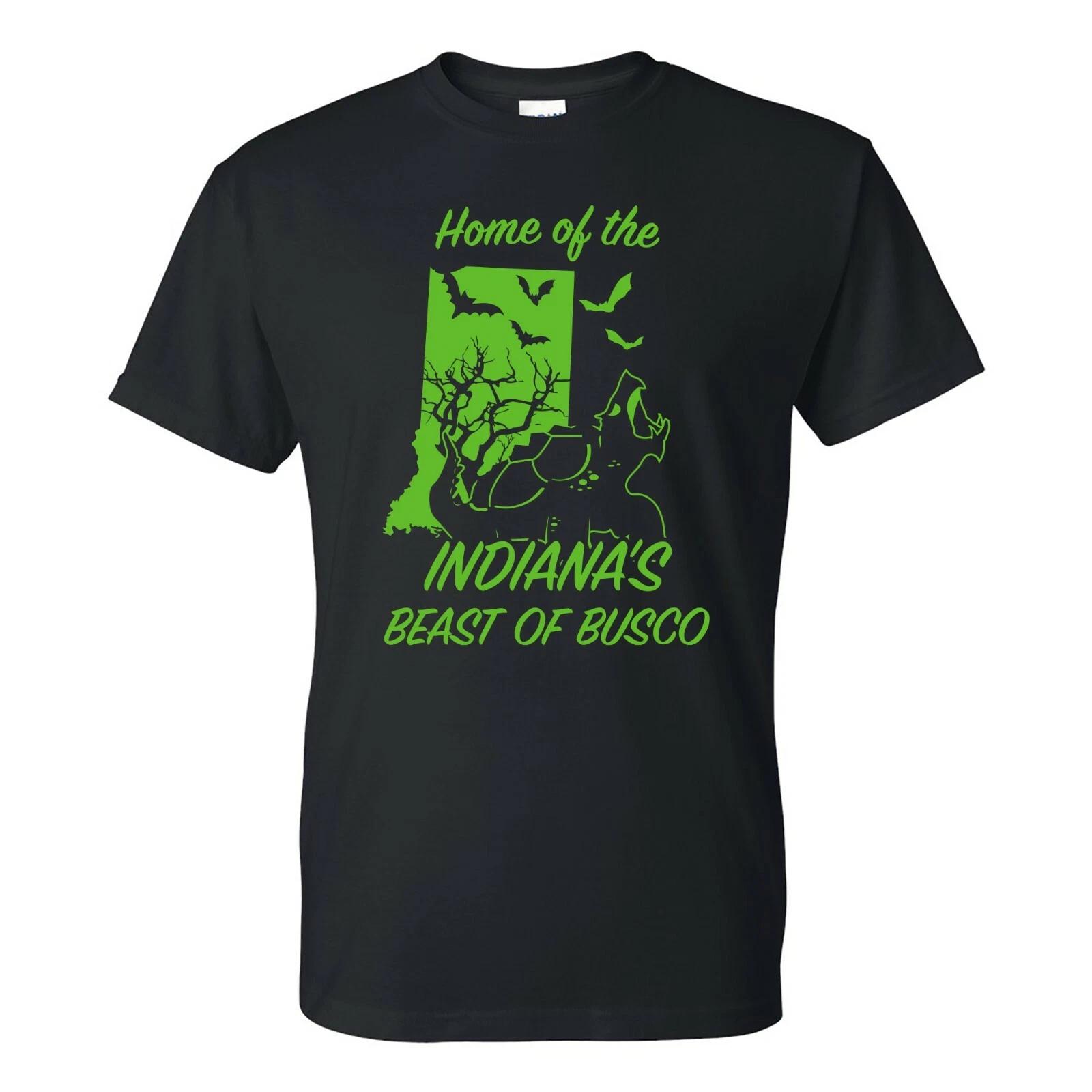 Indiana Beast of Busco- Cryptid Hunting Horror T-Shirt - Black S