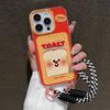 Cute Cartoon Phone Case For iPhone 11 Case iPhone 13 12 16 14 15 Pro Max 7 8 Plus XR X XS SE 2 3 Wrist Chain Soft Card Bag Cover