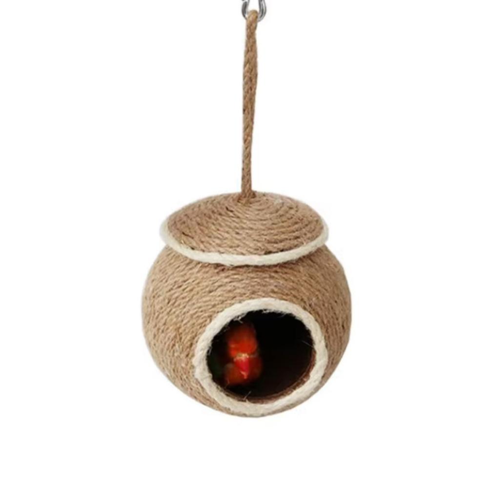 

Bite Resistant Bird House Cage Toy Hanging Parrots Breeding Nest For Parrots Parakeet Hamster Style B
