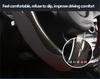 Carbon Fiber Fashion Sport Car Steering Wheel Cover Non-slip Leather Braid Style