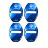 4Pcs Zinc Alloy Car Door Lock Buckle Protection Cover Anti-Collision Shock Absorbing Cushion For VW Golf T‑Roc Tiguan Polo MK7