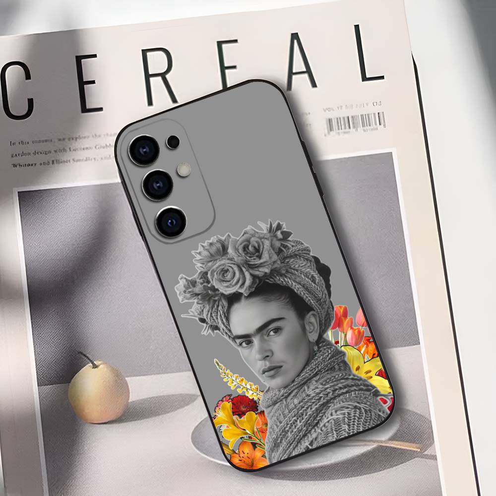 

Art Frida Kahlo Phone Case For Samsung S25,S24,S21,S22,S23,S30,Ultra,S20,Plus,Soft Silicone Black Cover Samsung S24Plus