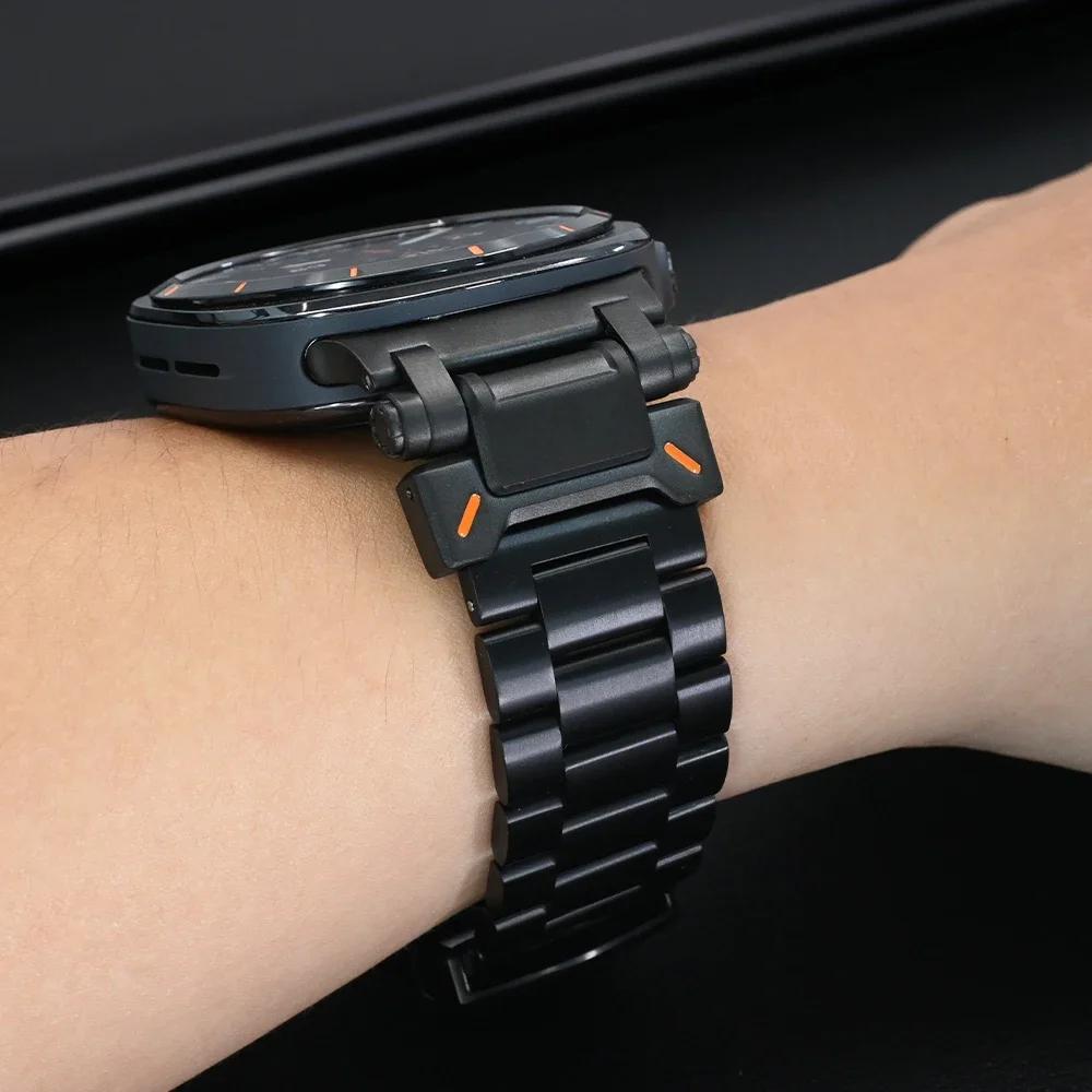 Titanium Luxury Bracelet for Samsung Galaxy Ultra Watch 47mm Metal Band for Galaxy WATCH Ultra 316L Stainless Steel Buckle Strap