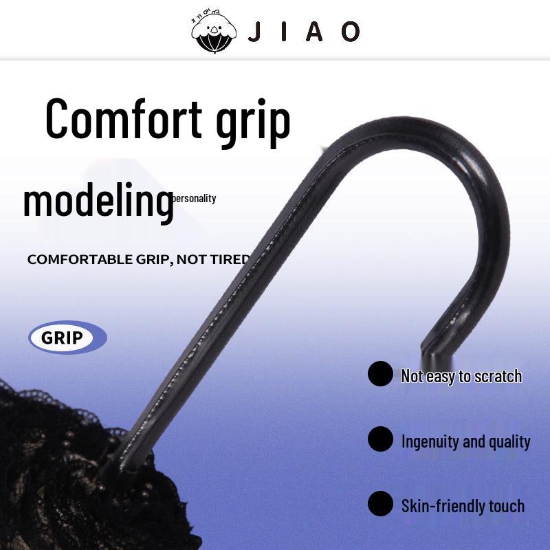 Baota 16-Rib Sun & Rain Bridal Photography Umbrella with Lace Trim and Curved Handle