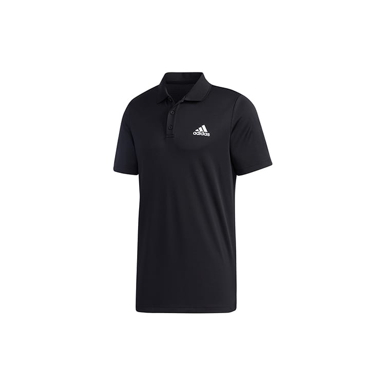Adidas Polo Shirts Men's Black Polo Collar Moderate Straight Fit GL0483