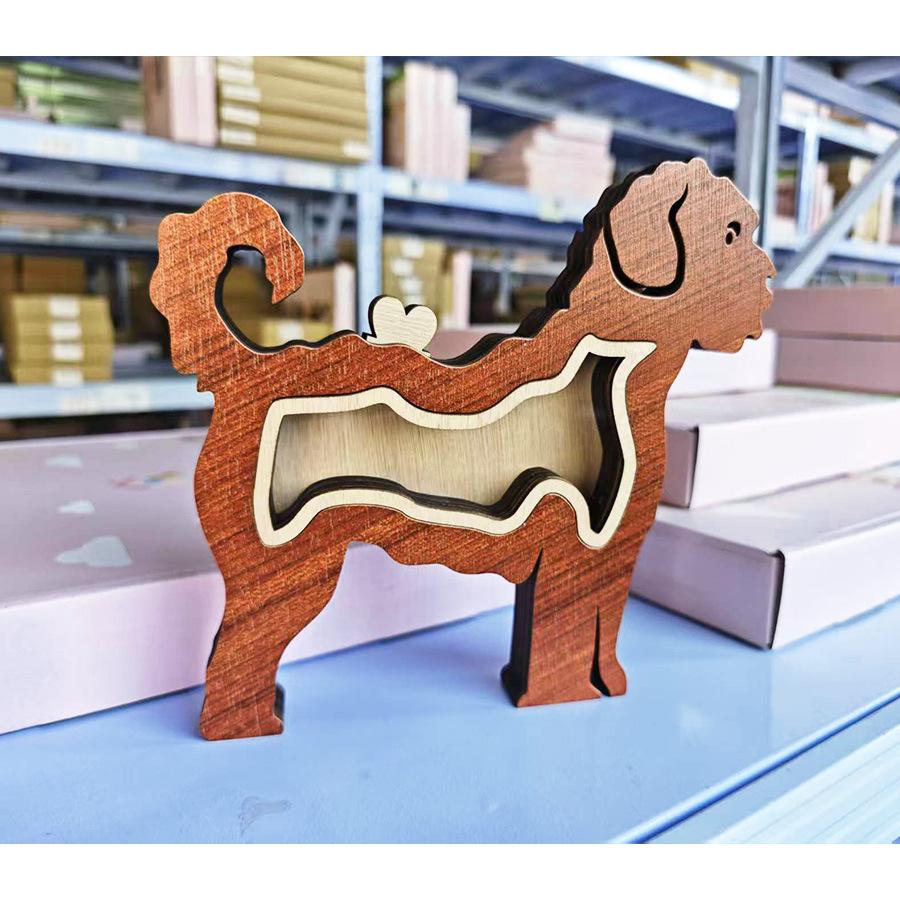 Solid Wood Handwritten Name Dog Hair Memorial Box My Pet's Fur Container Storage Box Pet Ashes Box Pet Memories Collecting Box