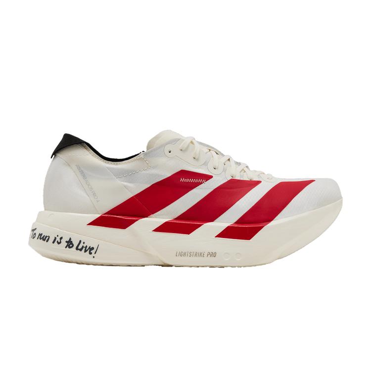adidas Adizero Adios Pro 4 Молочно-белый Лучший алый 40.5