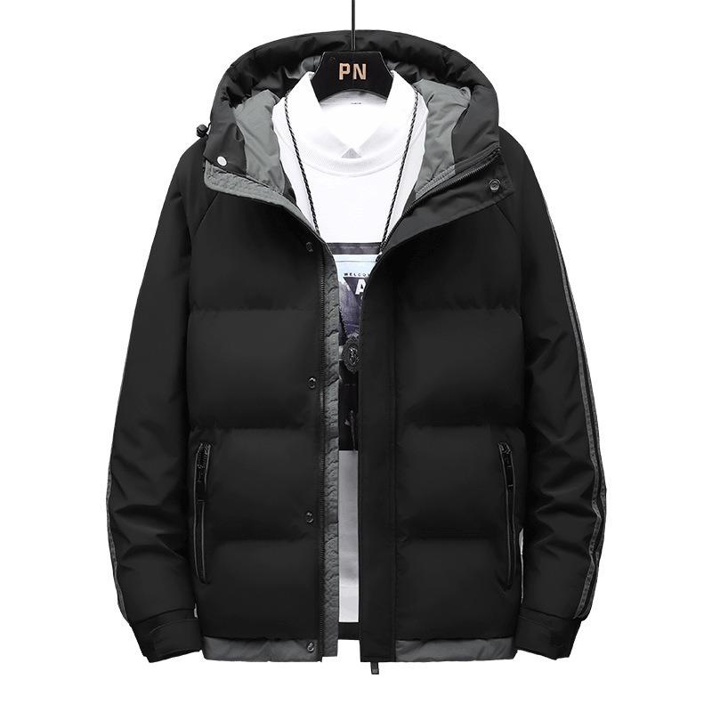 Padded-on men's winter new coat youth thickened padded jacket feather Rong padded clothes men's hooded warm
