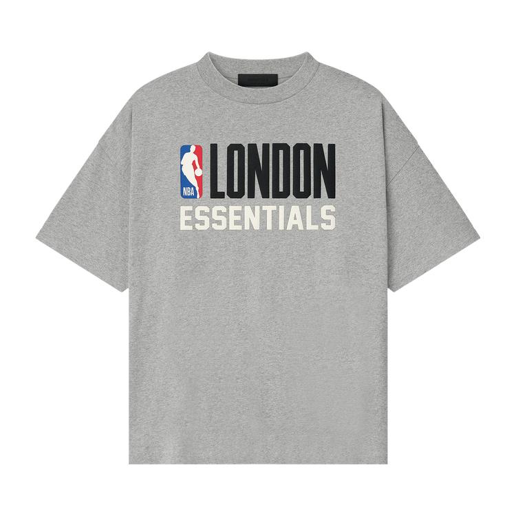 

Fear of God Essentials NBA London 90s Fit Tee Concrete Heather Unisex Tops Grey 125EU264202F XS