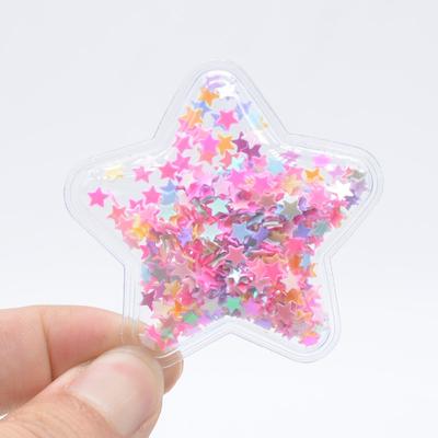 8Pcs/lot 50mm Transparent Star Patches Appliques DIY Crafts Flatback Scrapbooking Ornament Accessories