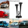 24V 300dB Super Laut Zinklegierung Doppelhorn Lufthorn Schwerlast Hoch Tief Doppelton Einstellbar Schwarz für Fahrzeug LKW Auto Modifikation