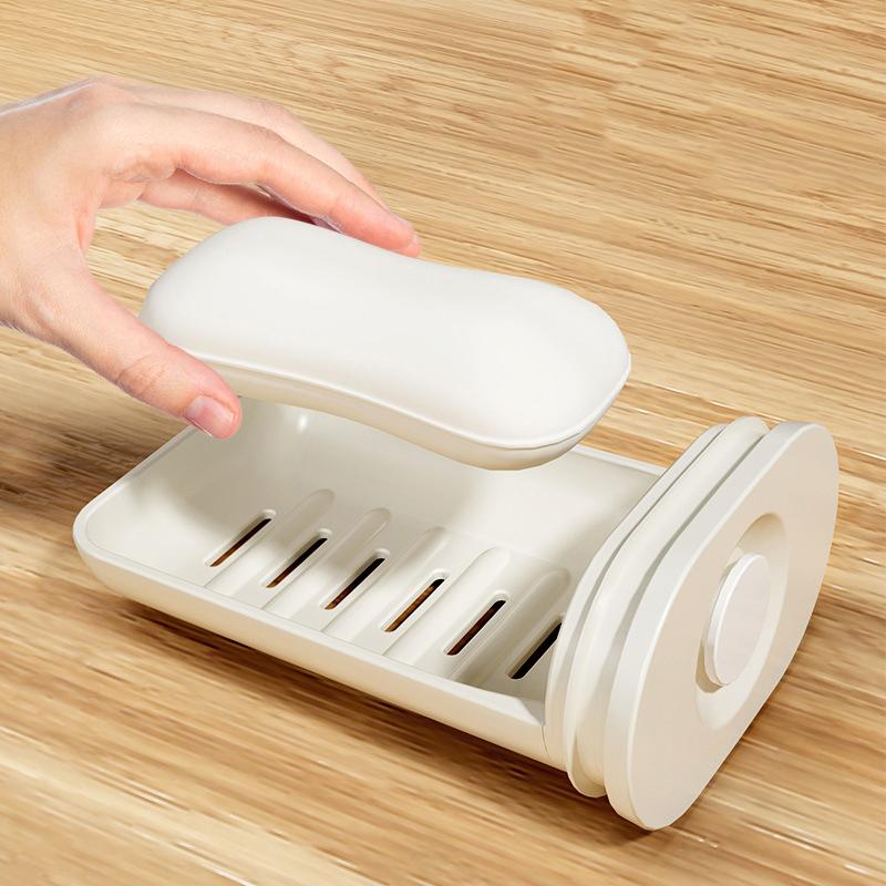 

Герметичная дорожная мыльница - Портативный держатель для кускового мыла с крышкой, дорожная мыльница со сливным слоем для ванной, душа, спортзала