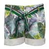Short with Turn-up Belt Printed with Tropical Plants Woman PLEASE