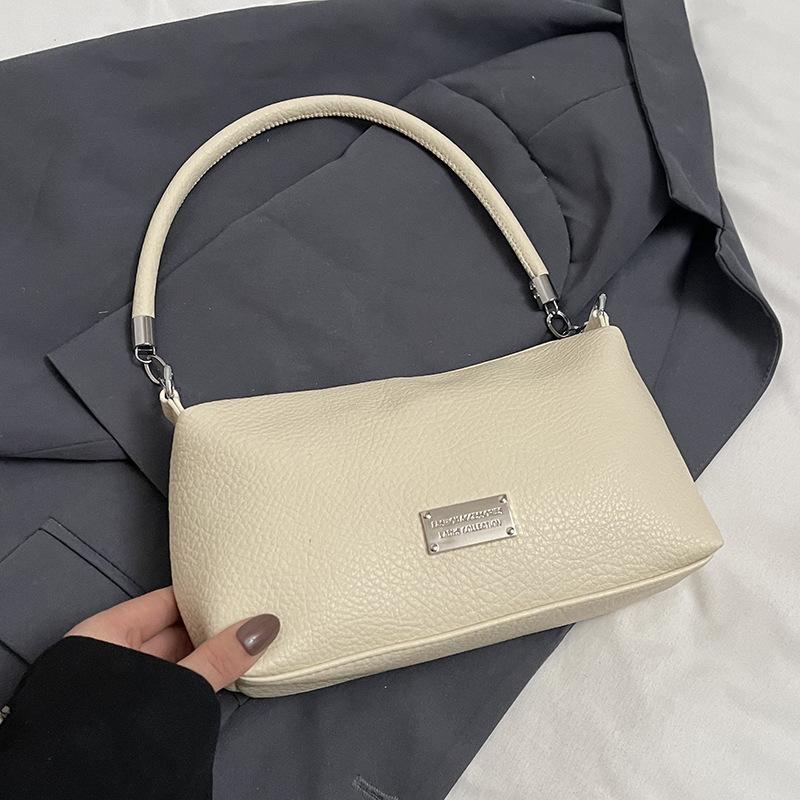 Koreanisch lässig Nische einfach einfarbig Litschi-Muster Kissenbeutel lässig vielseitig hochwertig einzelne Schulter Umhängetasche Damentasche