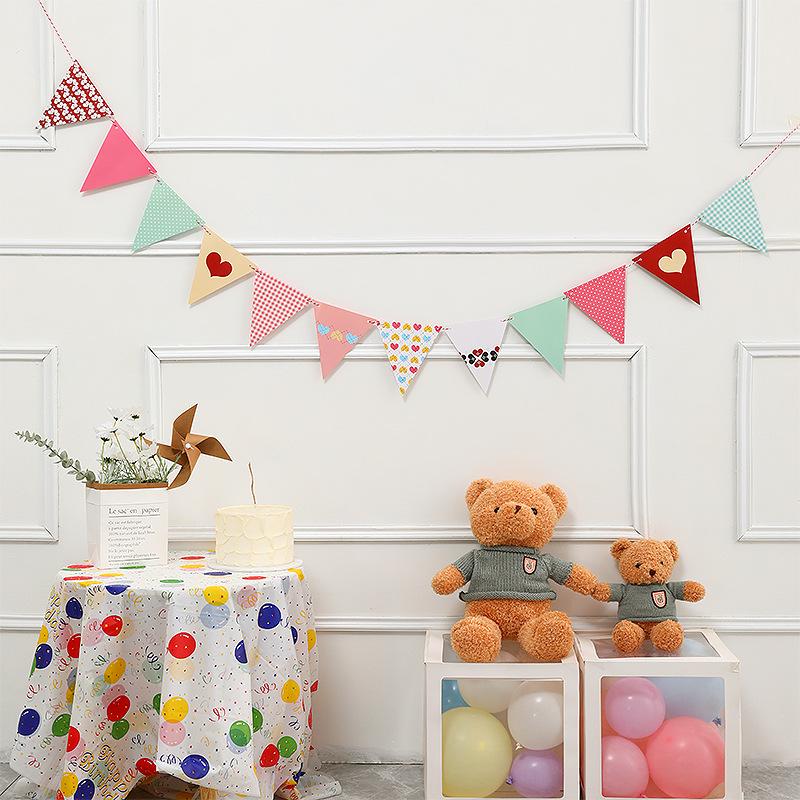 Fresh Triangle Birthday Banner: Fairy & Little Boy Theme Garland
