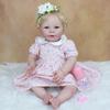 BZDOLL 55 CM 22 Inch 3D-Paint Skin Soft Vinyl Reborn Baby Toddler Finished Doll Have Blood Vessels and Bloodshot Cloth Body Lisa Girl Toy