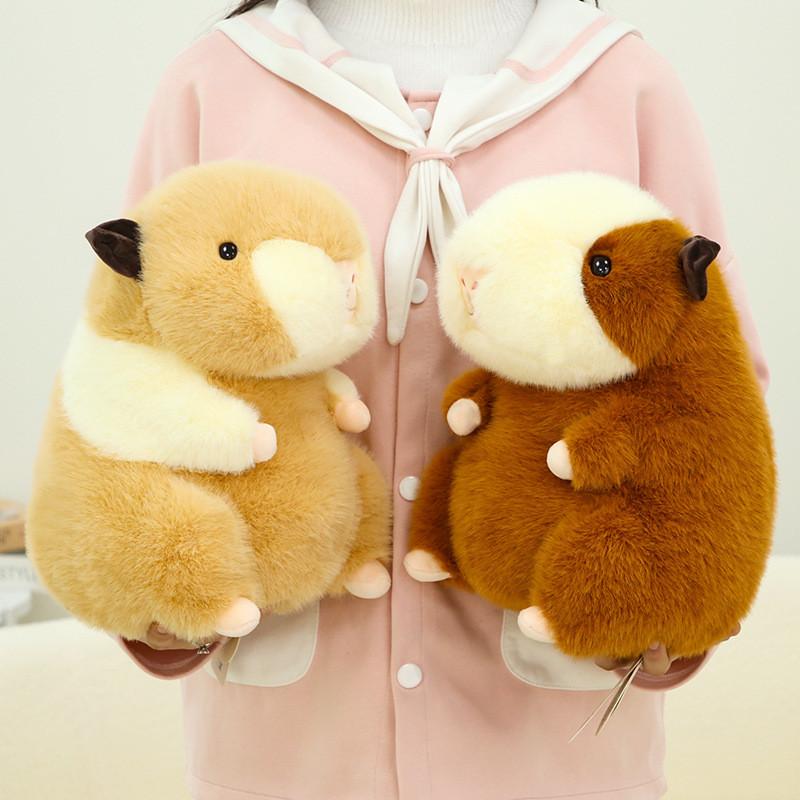 Plush Guinea Pig Toy Sitting Cavy Doll Stuffed Animal Cartoon Home Decor Gift