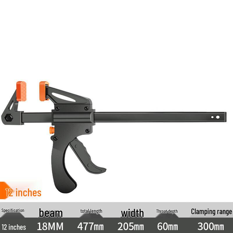 12-inch Quick Woodworking F-Clamp