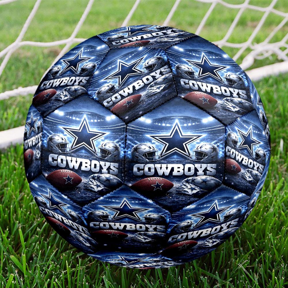 Dallas Cowboys Print Size 5 Soccer Ball, Standard Match Football for Sports Game and Team Practice, Ideal Gift for Soccer Fans