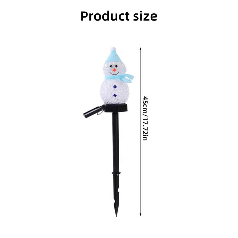 Christmas Snowman Ground Mounted Solar Outdoor Waterproof Lawn Light Courtyard Festive Atmosphere Decoration Warm Night Light