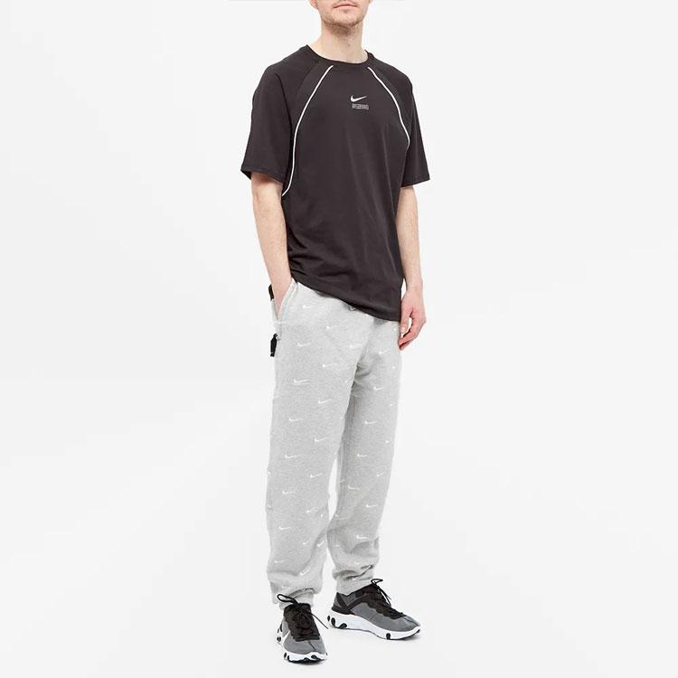 Nike NRG All Over Swoosh Logo Pants Grey Heather/White Men Streetwear CJ8905-050