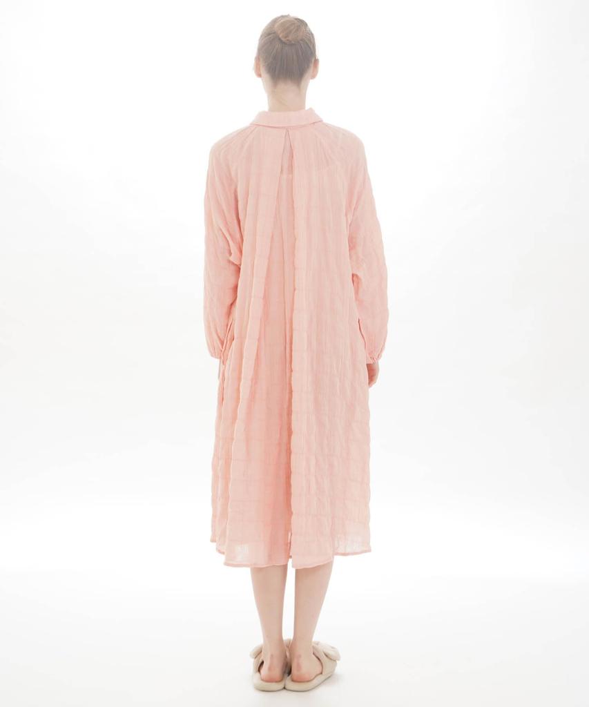 Narue Shirred Double Gauze Sizes Women's Nightshirt, Orange, M-L