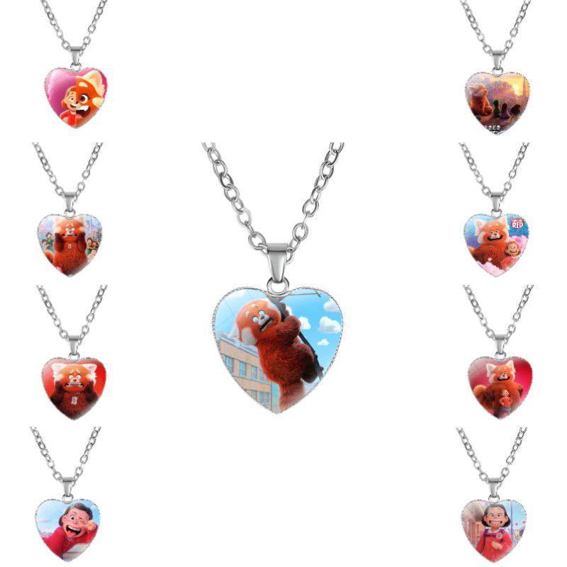 Stunning Turning Red Anime Heart Necklace For Fashionable Women