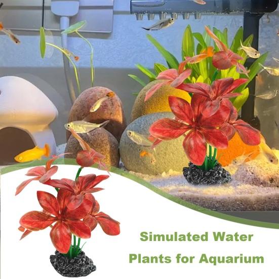 Yousheng Fish Tank Simulated Water Plants Aquarium Decoration Realistic Fish Tank Landscaping Seaweed Ornament for DIY Fish Tank Decor