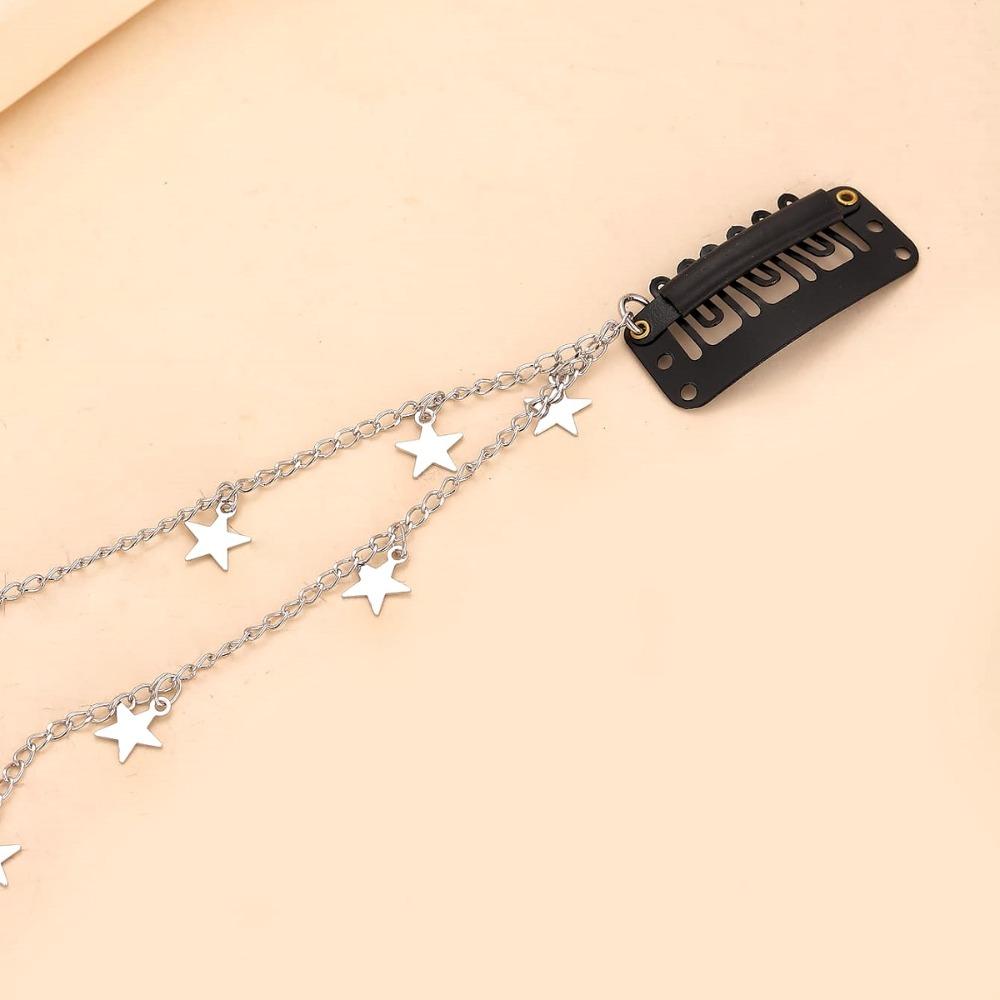 Stars Butterfly Women Hair Clips Decoration Chain Long Tassels Hairpin Braided Hair Chain  Girl