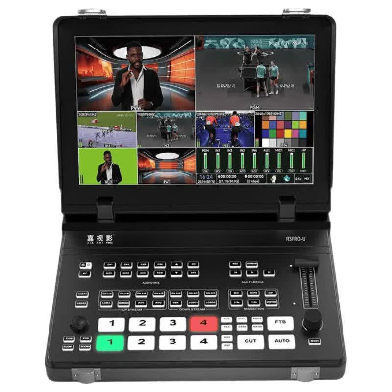

Jiashiying R3PRO Portable 4-Channel HDMI/SDI Live Stream Switcher & Recorder