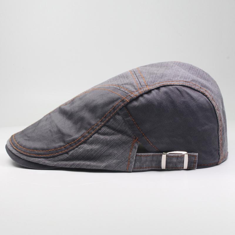 New Summer Beret For Men's Visor Fashion Cotton Caps Men Berets Casual Vintage Outdoor Flat Flat Hat Adjustable