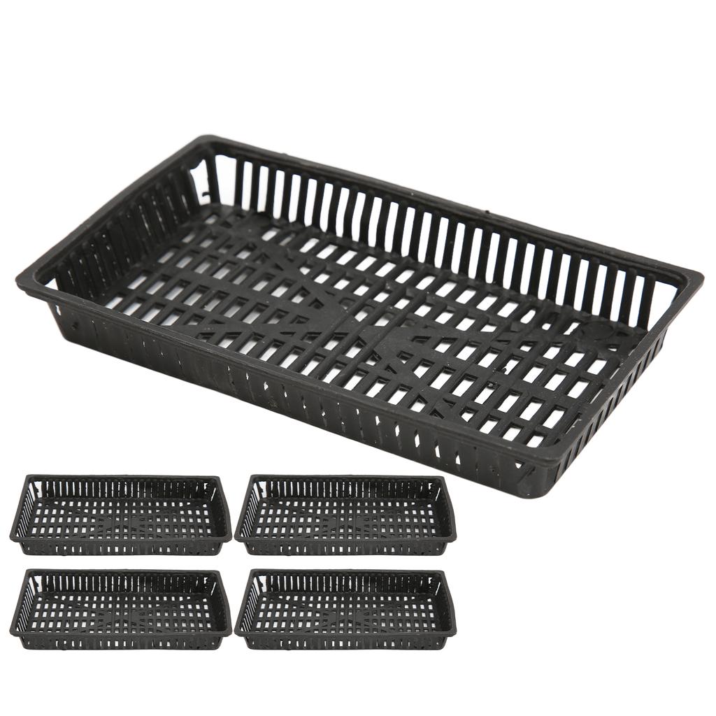 5PCS Fish Tank Planting Basket Plastic Hydroponic Net Pots for Aquarium Plants Cultivation