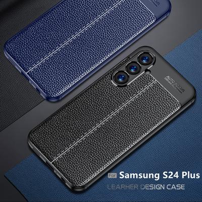 Etui Pokrowiec na Samsunga S24 Plus Samsung Galaxy S24 S 24 Plus Ultra Capa Nowy Tył Odporny na Wstrząsy TPU Skórzane Fundas Samsung S24 Plus
