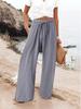 2026 Women's Cotton Linen Casual Solid Color Straight Leg Pants In Thirteen Colors