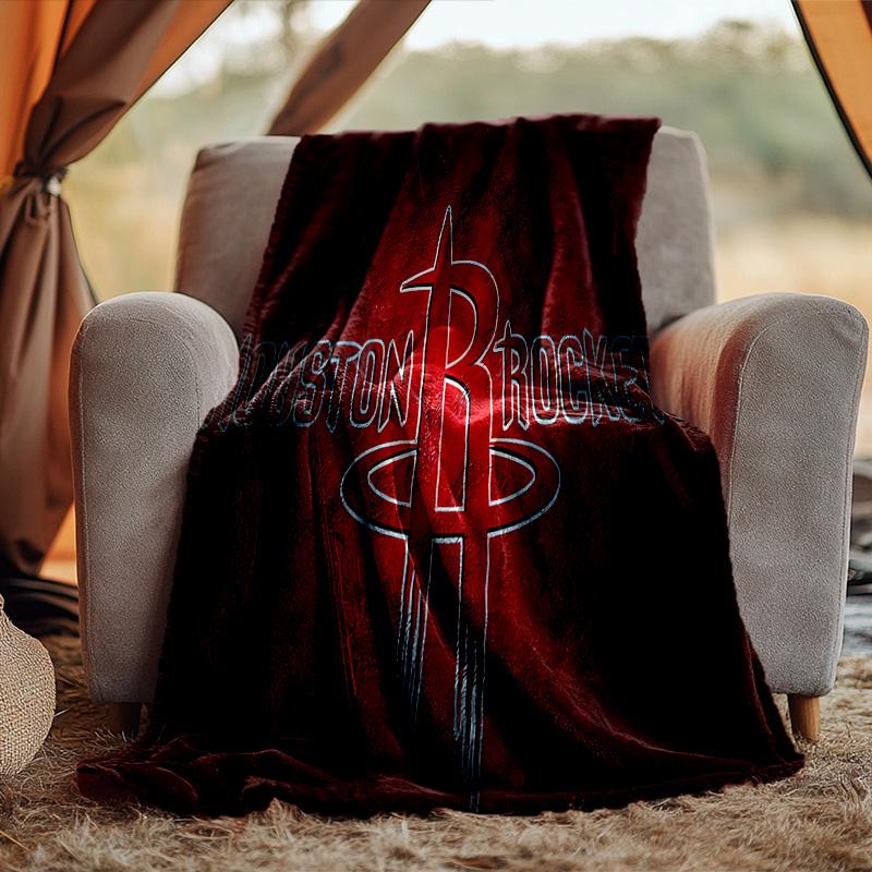 Houston Rockets Blanket Flannel Throw for Sofa, Travel, Camping, Livingroom, Office, Chair and Bed Soft and Warm Holiday Birthday gifts