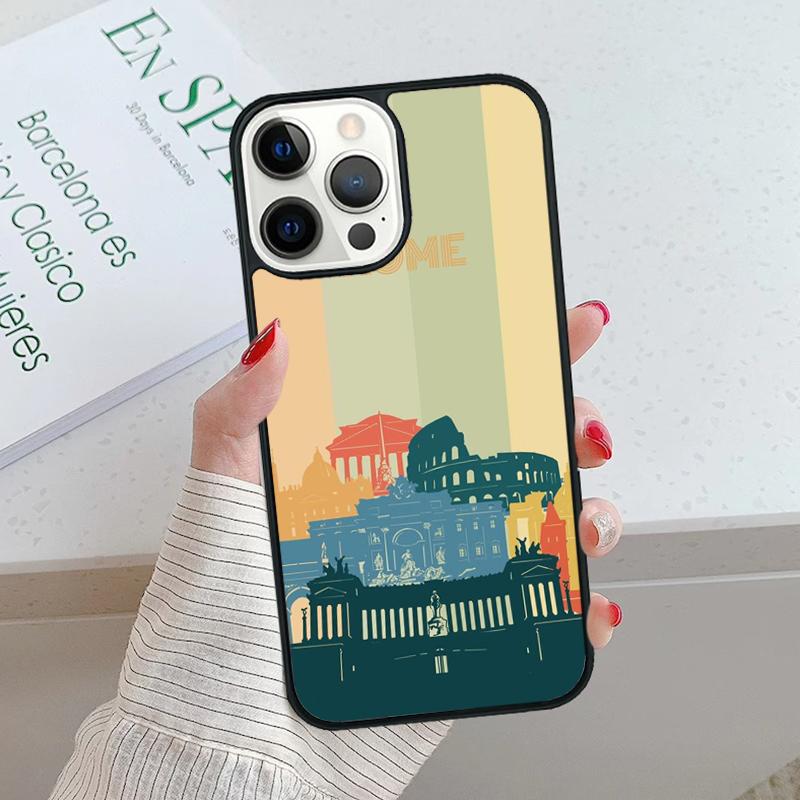

Italy Rome City Phone Case cover For iPhone 17 Air 15 16 16e 14 13 Pro Max Coque 12 11 Pro Max For Apple PLUS fundas iPhone 11pro max