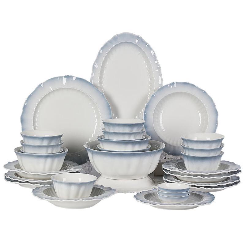 Underglaze Bone China 3-Compartment Dumpling Plate Set